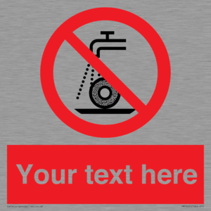 Custom prohibition Do not use for wet grinding